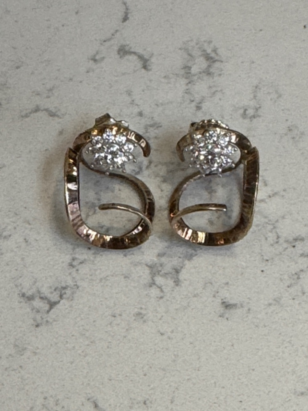 Elegant silver Crystal posts and Gold Hoop Earrings that hold any post earrings